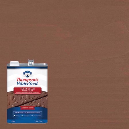 THOMPSONS WATERSEAL Wood Sealer Solid Chestnut Brown Waterproofing Wood Stain and Sealer 1 gal TH.093301-16